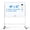White, variant on White Double Sided Height Adjustable Mobile Dry Erase Whiteboard for Office Home Classroom