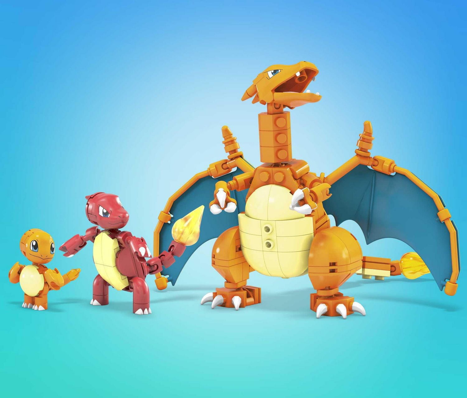 MEGA Pokémon Building Toy Kit Charmander Set with 3 Action Figures (313 Pieces) for Kids, Ages 7+
