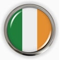 Ireland Rounded Flag Ireland Flag 3D Domed Round Automotive Emblem – Semi-Flexible Aluminium ...