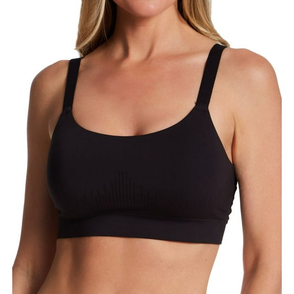 Women's Bali DFMSBR Comfort Revolution Modern Seamless Bralette (Black S)