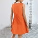 thumbnail image 5 of Camisón de poliéster para mujer, vestido de tirantes con cuello en V y botones para vacaciones de primavera y verano., 5 of 7