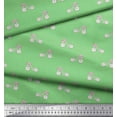 thumbnail image 2 of Soimoi Green Viscose Chiffon Fabric Floral Girl Bicycle Transport Print Fabric by the Yard 42 Inch Wide, 2 of 3