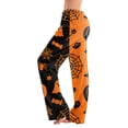 thumbnail image 2 of IYYVV Halloween Pajamas Women Cute Pumpkin Ghost Skeleton Funny Print Palazzo Stretchy Soft Lightweight Pj Pants Halloween Sleepwear 2026 Fluorescence Yellow 2XL, 2 of 6