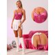 thumbnail image 2 of Disfraz de navidad Camiseta sin mangas de terciopelo para mujer con fruncido en la parte delantera para fiesta Rosa Caliente S, 2 of 5