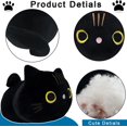 thumbnail image 3 of Almohada de felpa de gato negro de 35cm, lindo gatito de peluche, almohada para dormir, tapicería para niñas y niños, 1 pieza JM, 3 of 6