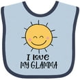 thumbnail image 3 of Inktastic Sunshine I Love My Glamma Boys or Girls Baby Bib, 3 of 4