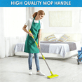 thumbnail image 5 of 360° Rotating Telescopic Mop Handle Replacement | Stainless Steel & Reinforced Plastic | 47.6" Extendable Pole | Fits Round Mop Buckets | Easy Tool-Free Installation | Wall-Mountable, 5 of 7