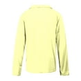 thumbnail image 5 of IROINNID Shirt for Women Summer Long Sleeve Blouse Turn-down Lapel Casual Basic Tops T-Shirt,Yellow, 5 of 5