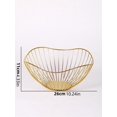 thumbnail image 2 of 1pc Nordic Style Creative Iron Ruffle Edge Metal Fruit Basket Storage Basket, 2 of 4