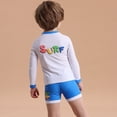 thumbnail image 6 of BULLPIANO Toddler Boys Swimsuit Bathing Suits Set 2-Piece Long Sleeve Rash Guard Swimwear & Swim Trunks Set Sunsuit UPF 50+,Size 4-5 Years, 6 of 8