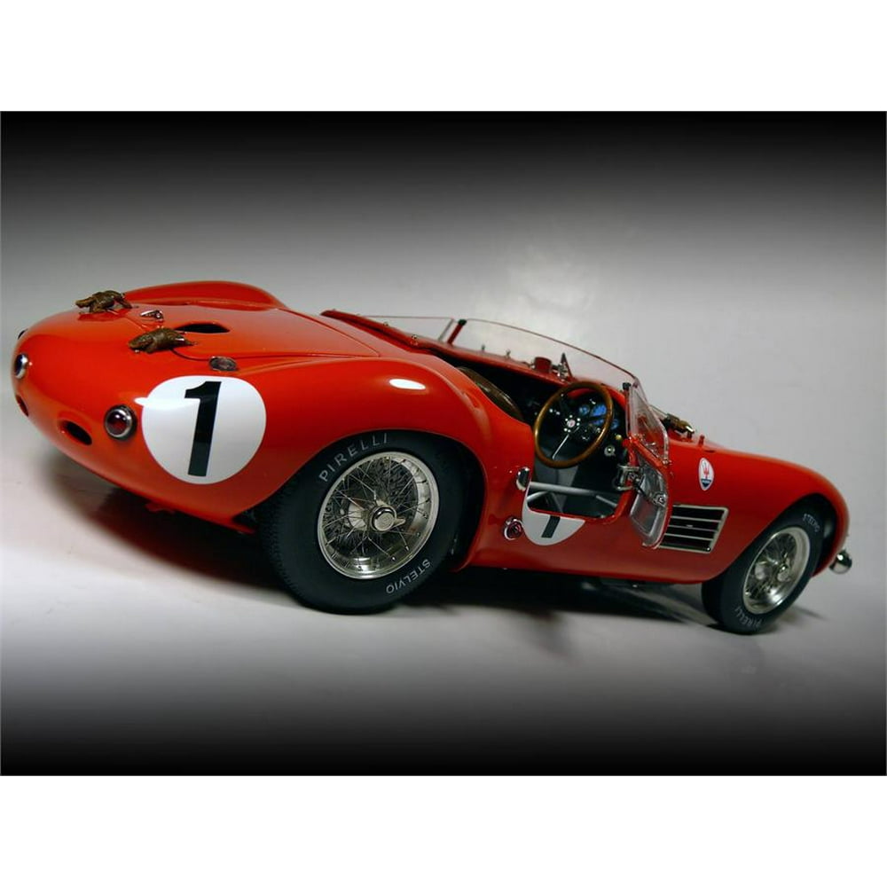 1958 maserati 300s 1 le mans diecast model car by cmc in 118 scale