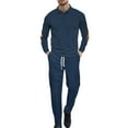 thumbnail image 2 of Men's Tracksuits 2 Piece Sets Outfits For Men Sweatsuits Long Sleeve Crewneck Pullover Active Jogging Sportswear Workout Sports Set Sportswear, 2 of 8