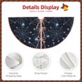 thumbnail image 5 of Halloween Christmas Tree Skirt - halloween blue spiderweb cobweb 30 Inches Christmas Tree Skirt for Halloween Holiday Indoor Home Christmas Tree Decorations with Three Ribbons, 5 of 7