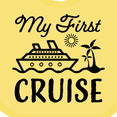 thumbnail image 4 of Inktastic My First Cruise with Cruise Ship and Palm Trees Boys or Girls Baby Bib, 4 of 4