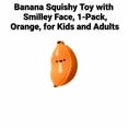 thumbnail image 2 of Banana Squishy Toy with Face, 1-Pack, Orange, for Kids and Adults, 2 of 3