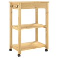 thumbnail image 5 of vidaXL Kitchen Trolley MONZA 60x40x90 cm Solid Wood Pine, 5 of 5