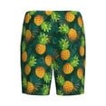 thumbnail image 5 of Naloa Pineapples with Palm Leaves Men's Short Pajama Pants, Lounge Comfort Shorts with Elasticized Waistband and Side Pockets - X-Large, 5 of 9