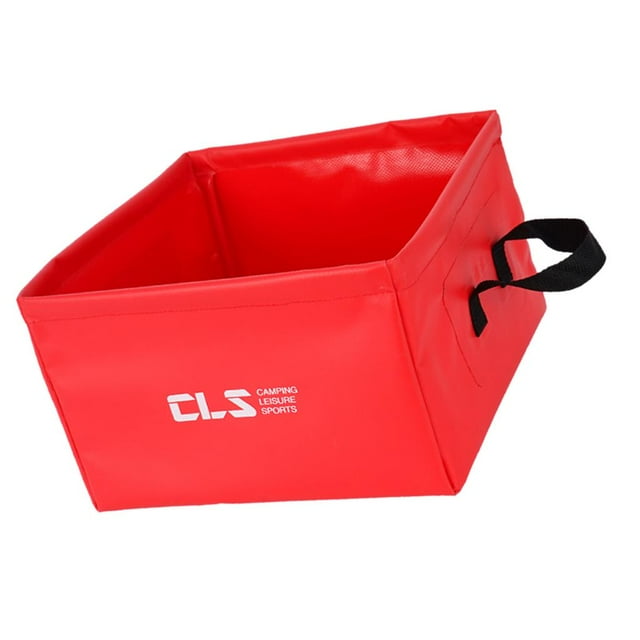Portable Bucket Resistant And Lightweight Washbasin Multifunctional Container Red