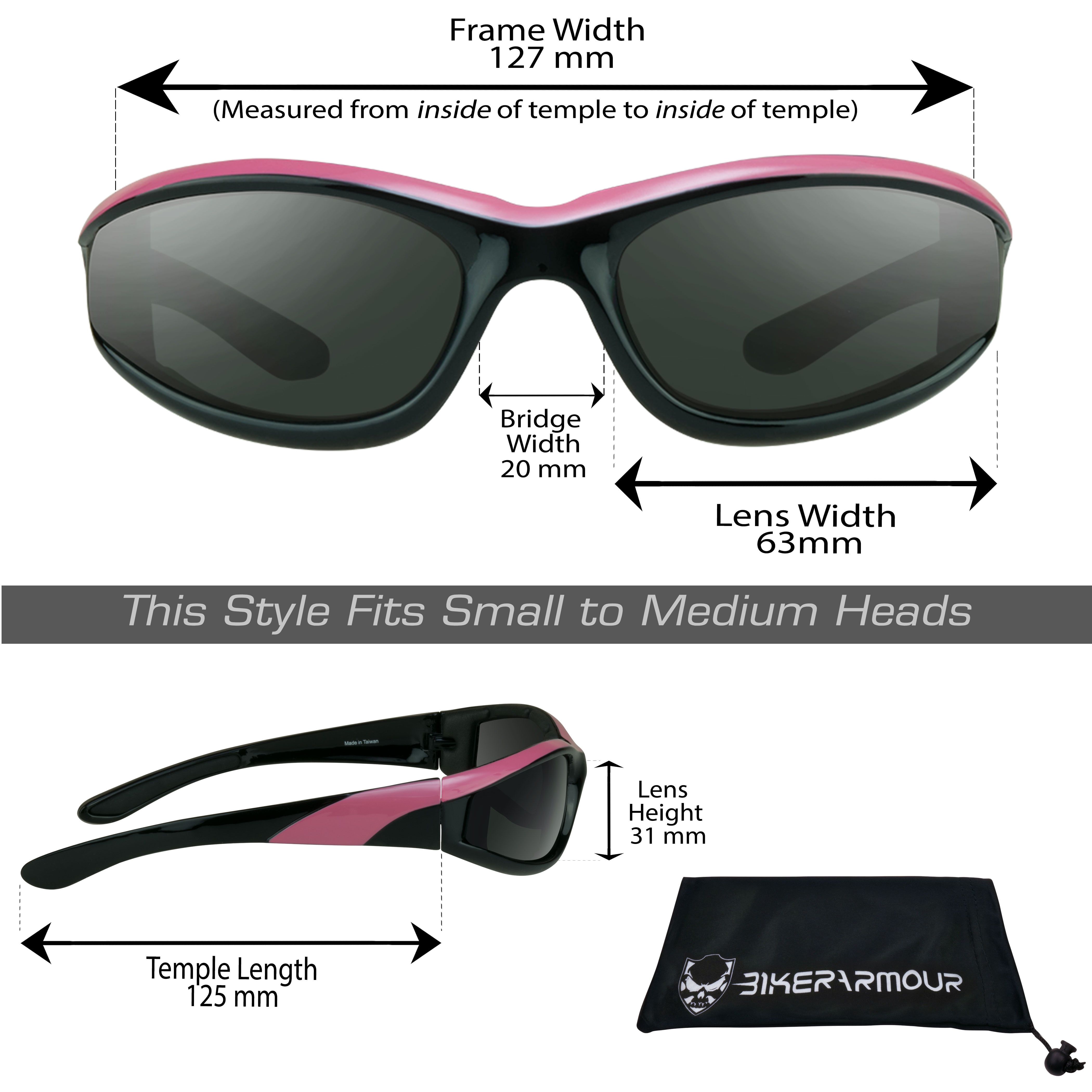 Bikershades Motorcycle Biker Day Night Glasses Pink Women Gray Clear Yellow