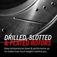 thumbnail image 3 of Power Stop Brake Rotor JBR1754XL Evolution Series; Drilled And Slotted; One Piece Design With Hat; Wheel Bolt Pattern 6 x 139.70 Millimeter; Front; Silver Zinc Plated Cast Iron; Single, 3 of 4