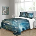 thumbnail image 4 of Starry Sky Galaxy Duvet Cover Soft Microfiber With Zipper Closure Bedding Set With Pillowcase Single 135*200 Cm, 4 of 5