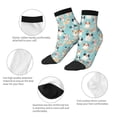 thumbnail image 5 of Pofeuu Colorful Dog Print 30cm Socks, Adult Running Hiking Socks for Youth and Adult, 5 of 7