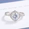 thumbnail image 2 of Amy and Annette Diamond-Shape Halo Engagement Ring With Simulated Diamonds in 14K White Gold Plated, 2 of 4