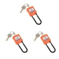 thumbnail image 1 of Ruiboury Cadenas de Sécurité Incurvé en PVC 38 mm Orange 90x40x19 mm 3Ensemble, 1 of 6