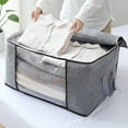 thumbnail image 6 of Clear View Foldable Storage Bag with Breathable Non-Woven Fabric - Multi-Purpose Organizer for Seasonal Clothes & Bedding, 6 of 9