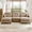 Camel, variant on HUTWIFE 140" L-Shape Solid Print Chenille Modular and Deep Seat Sectional Sofas with Movable Ottoman, Green