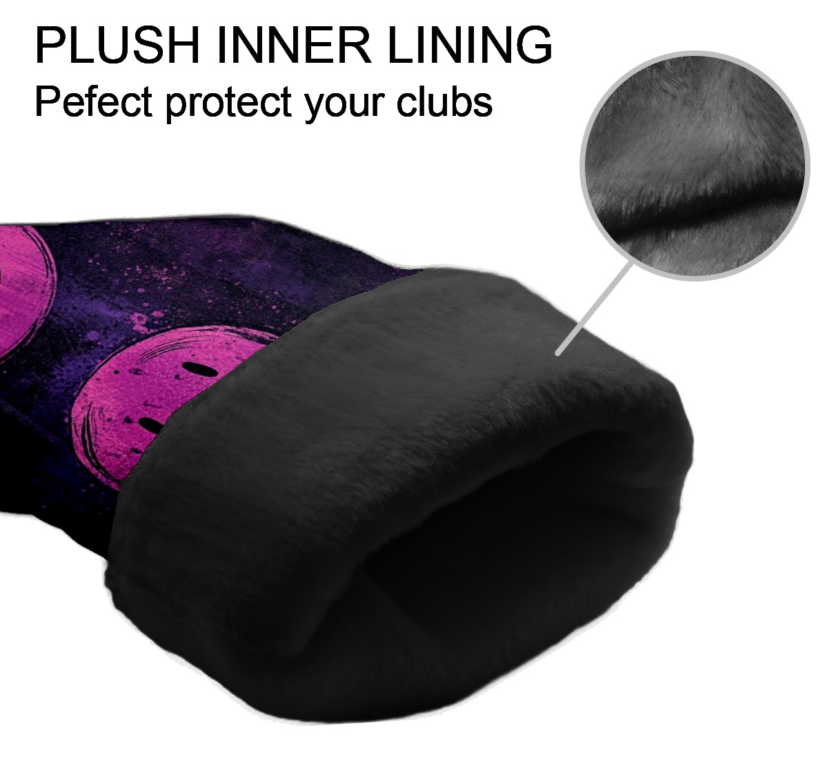 Golf Head Covers Interesting Patterns for Driver, Wood & Hybrid, Premium Waterproof PU Leather with Plush Lining, Unique Abstract Golf Gifts