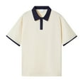 thumbnail image 1 of Timegard Womens Tops Short Sleeve Color Block Button up Collared Shirt Summer Dressy Casual Loose Tops, 1 of 2