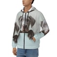 thumbnail image 3 of Naloa Adorable Puppy Portrait Men’s Hoodies, Zip up Hoodie, Sweatshirts,Hoodies for Men Sizes S-3XL-Large, 3 of 5