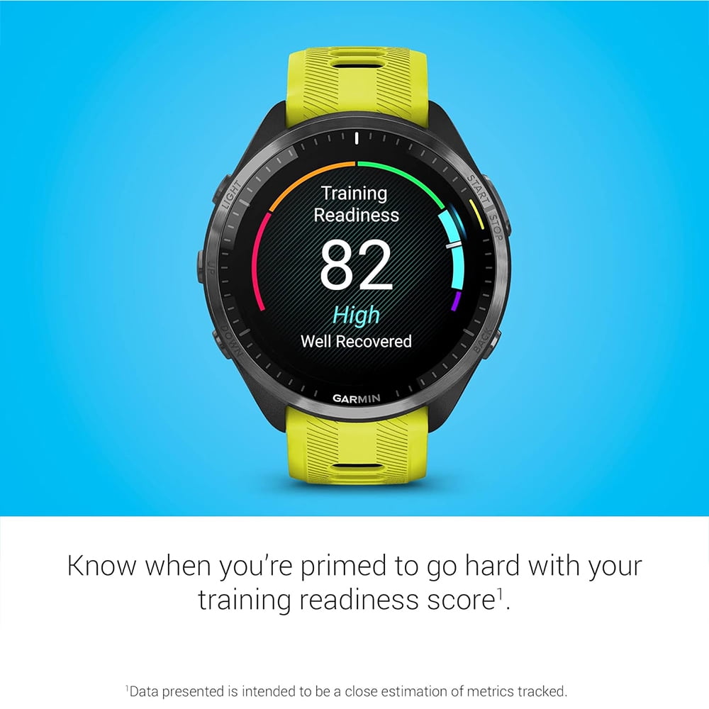 Garmin 010-02809-02 Forerunner 965 Running Smartwatch Amp Yellow and Black Bundle with 2 YR CPS Enhanced Protection Pack| Official Garmin USA Dealer