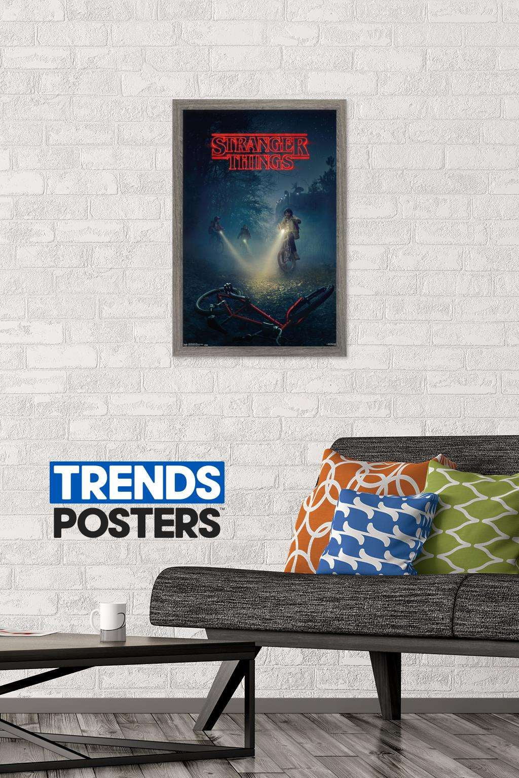 Netflix Stranger Things - Bikes Wall Poster, 14.725" x 22.375", Framed