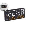 thumbnail image 1 of Dvruxg Large Digital Wall Clock, Led Alarm Clock with Big Digits, Date, Temperature, DST, Modern Decor Design for Desk, 5-Level Brightness for Room, Bedroom, Gift, 1 of 5