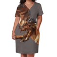 thumbnail image 3 of Vestido suelto con bolsillo King of the Skies ropa de mujer novedades de verano 2025 vestido de noche para mujer, 3 of 7