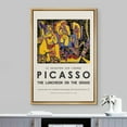 thumbnail image 2 of IDEA4WALL Framed Canvas Print Lunch on The Grass by Pablo Picasso Historic Cultural Illustrations Fine Art Traditional Colorful Retro Poster for Living Room, Bedroom, Office - Natural 16"x24", 2 of 5