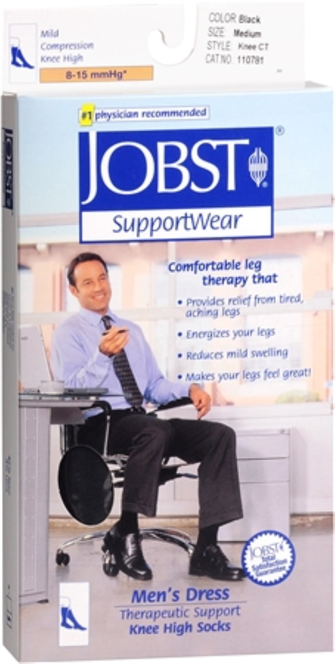 JOBST SupportWear Socks Men's Dress Knee High Mild Compression 8-15mmHg ...