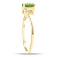 thumbnail image 2 of SZUL Women's Oval Shaped Peridot and Diamond Tierra Ring in 10K Yellow Gold, 2 of 5