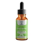 2% Liquid Iodine Drops Thyroid Support Supplement 2oz