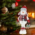 thumbnail image 3 of Decoración navideña, muñeco de nieve, estatuilla de muñeco de nieve, manualidades, muñeco de peluche, adorno navideño para mesa de comedor de fiesta Estilo A, 3 of 8