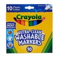 thumbnail image 6 of Crayola Ultra-Clean Washable Broad Line Markers, 10 Ct, Back to School Supplies, Classroom Essentials for Teachers, Gift, 3+, 6 of 7