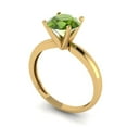thumbnail image 2 of Solitaire Engagement Ring for Women - 1.5ct Natural Peridot in 14K Yellow Gold Promise Ring, 2 of 6
