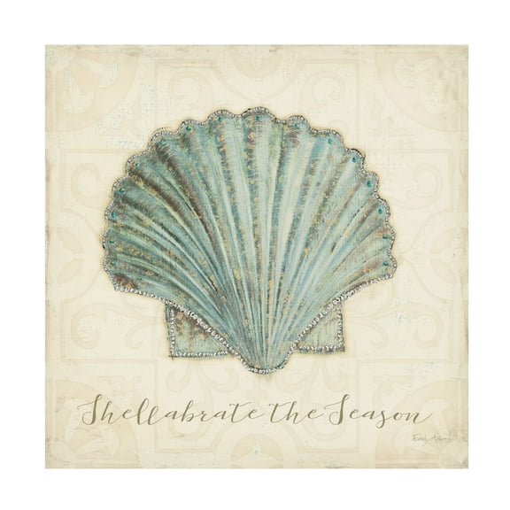 Trademark Fine Art 'Beach Treasures I Christmas' Canvas Art by Emily Adams