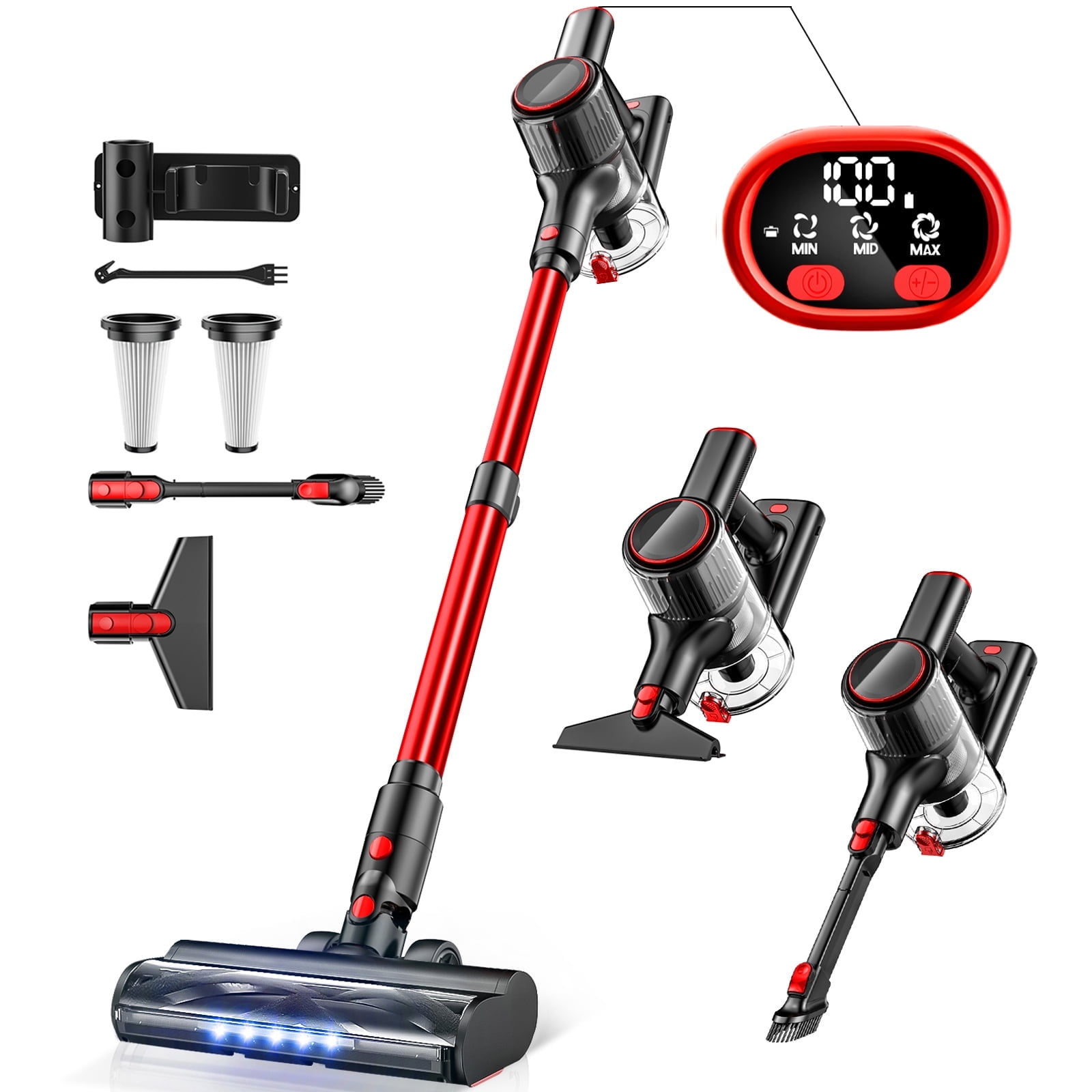 Cocbny Cordless Stick Vacuum Cleaner 30Kpa Lightweight for Carpet, Hard Floors and Pet Hair, A27R