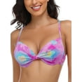 thumbnail image 2 of RELLECIGA Haut de Bikini Rehausseur pour Femme, devant Torsadé, Maillot de Bain à Armatures, 2 of 6