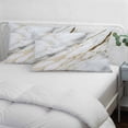 thumbnail image 4 of Marble White Gold King Size Pillow Cover, Pillowcase Protectors with Zipper, Breathable Decorative Throw Pillow Case Cover, Modern Abstract Geometric Pillow Shams for Couch Sofa 20x36Inch, 4 of 8