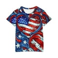 thumbnail image 4 of Amidoa Crewneck Girls Short Sleeve Cute Graphic Cotton Summer Casual Tee Multicolor,110, 4 of 4