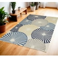thumbnail image 6 of HomeRoots 545320 4 x 6 ft. Geometric Power Loom Rectangle Area Rug, Blue & Ivory, 6 of 11